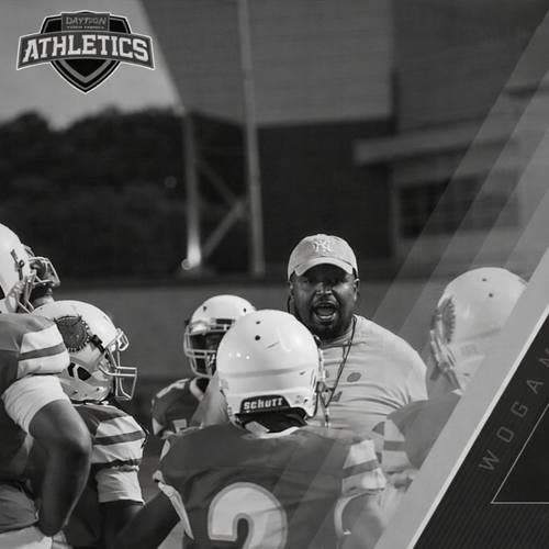 Coach Sat Saterfield coaching championship football at Trotwood High School, Dayton